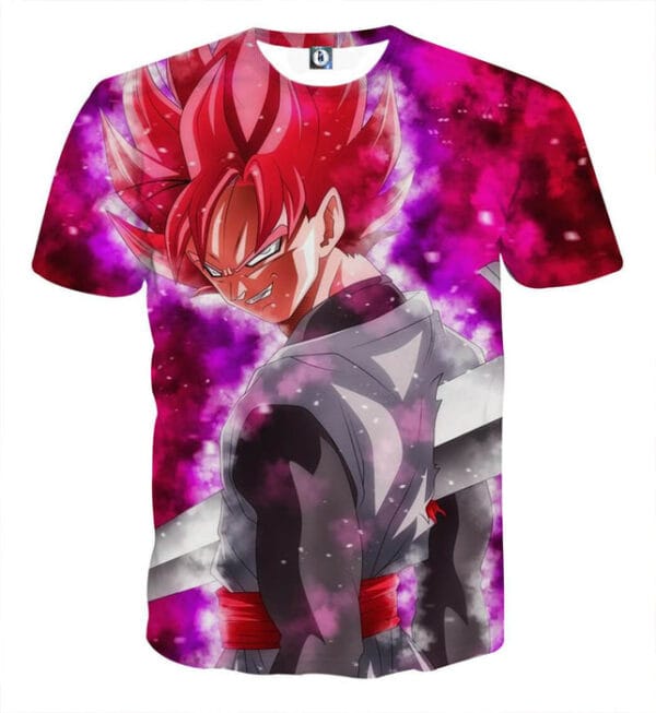 Dragon Ball Super Black Goku Rose Impaled Trunks Sword T-Shirt