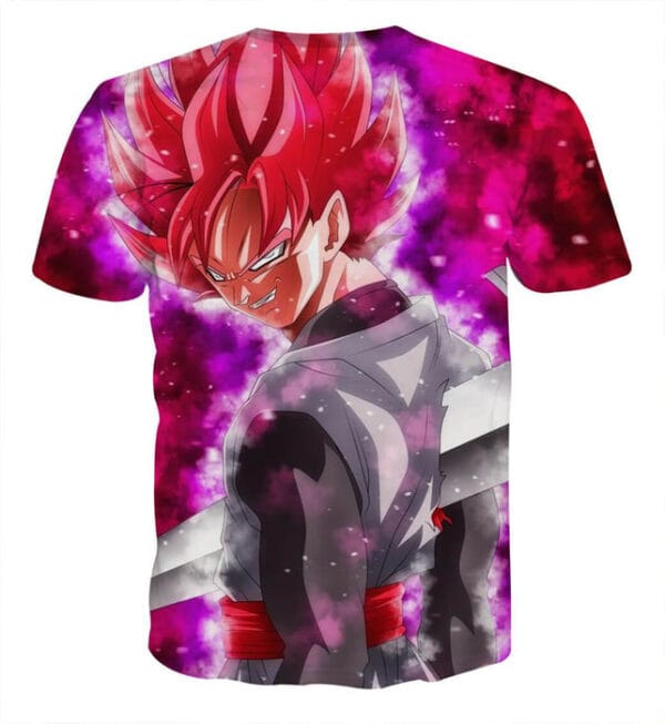Dragon Ball Super Black Goku Rose Impaled Trunks Sword T-Shirt