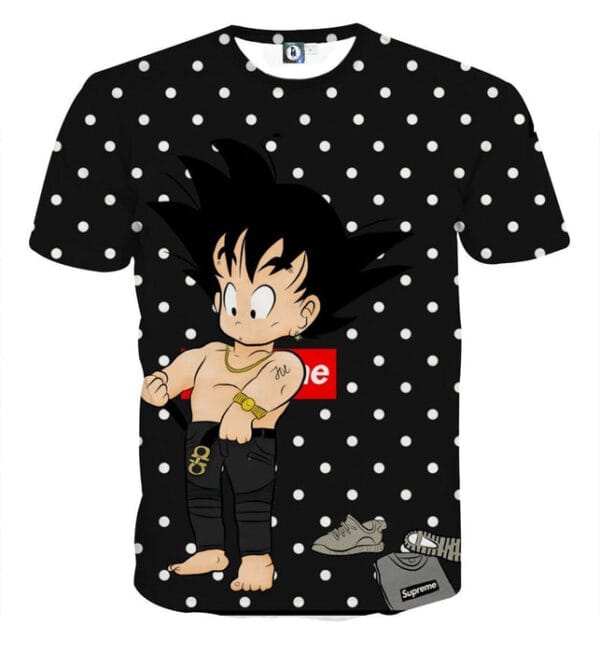 Dragon Ball Supreme Goku Kid Gangster Style Cool T-shirt