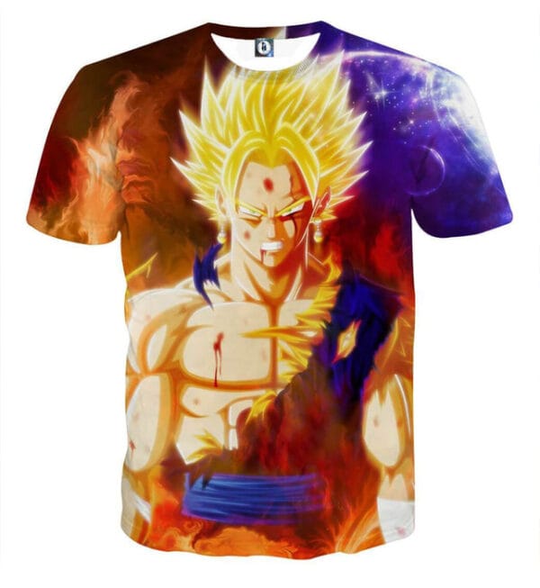 Dragon Ball Z Vegito Super Saiyan Angry Bruised Dope T-Shirt