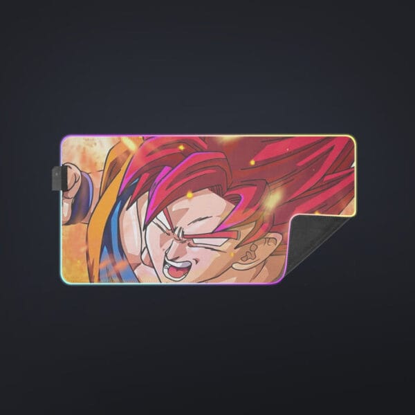 Dragon Ball Super Goku Rage Red Ultra Instinct Dope cool LED Mouse Pad