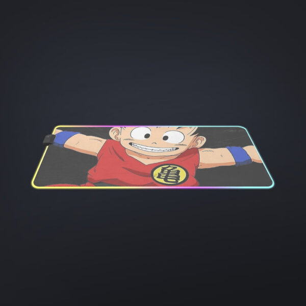 DBZ Jumping Kid Goku In His Training Suit cool LED Mouse Pad