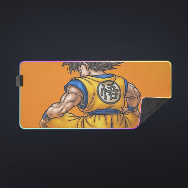 Goku Orange Background  cool LED Mouse Pad