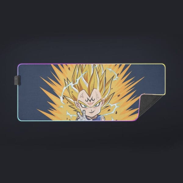 DBZ Majin Vegeta Super Saiyan Prince Power Aura Chibi Sketch cool LED  Mouse Pad