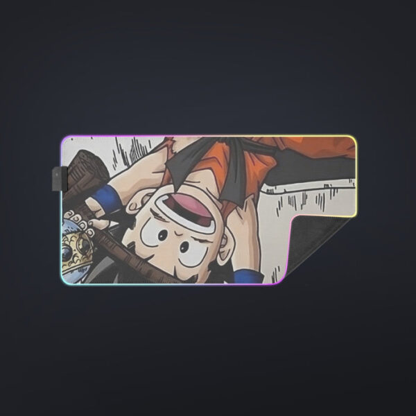 The Naughty Kid Goku and Korin Wise Cat Dragonball  Cool LED Mouse Pad