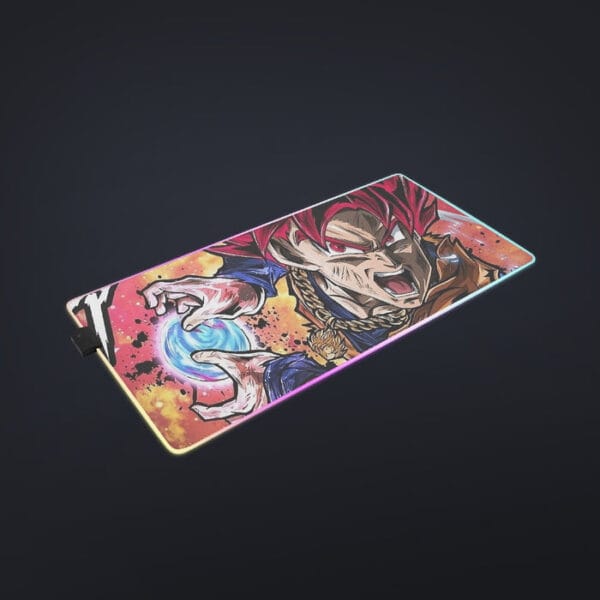 Goku Super Saiyan God cool LED Mouse Pad