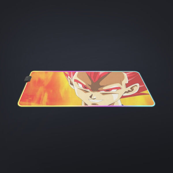 Dragon Ball Vegeta Super Saiyan Red God Vibrant Print cool LED Mouse Pad