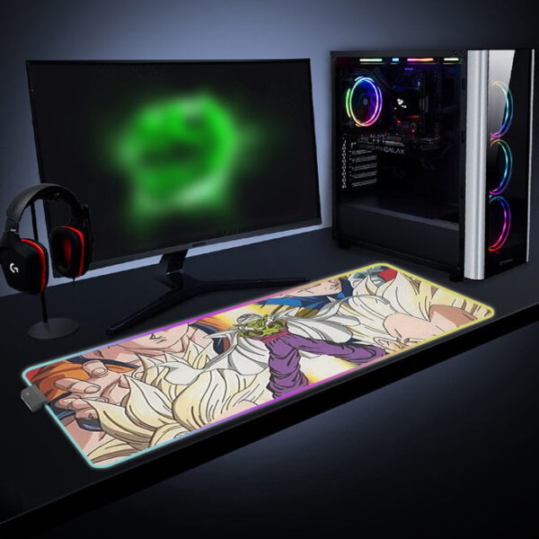 Dragon Ball Goku Vegeta Saiyan Piccolo Namekian Vibrant Design Cool LED Mouse Pad