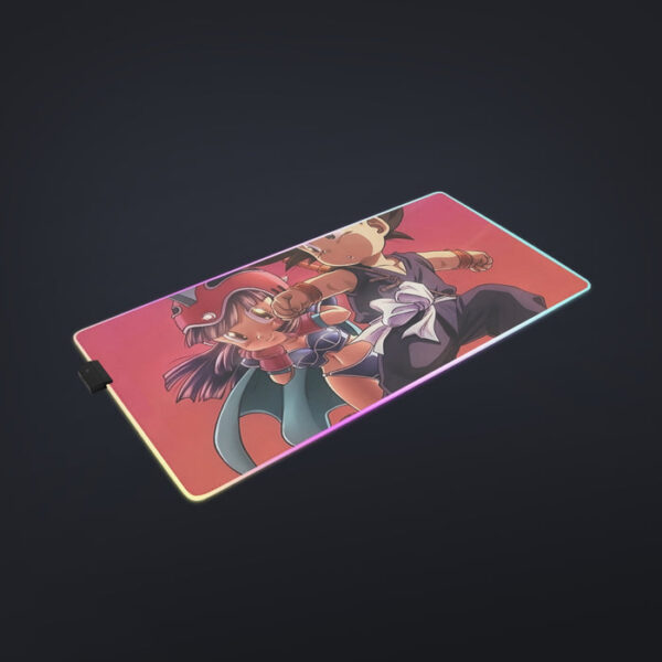 Kid Goku & Chichi Flying on Golden Cloud 3D  cool LED  Mouse Pad