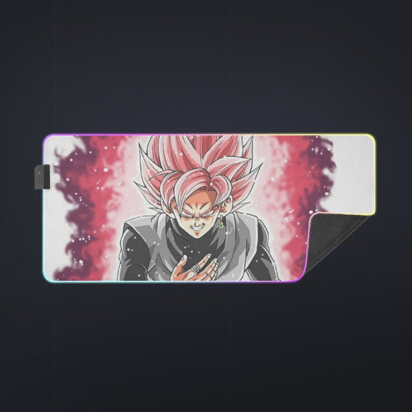 Dragon Ball Super Black Goku Rose 2 Super Saiyan Grin cool LED Mouse Pad