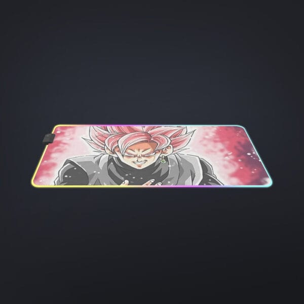 Dragon Ball Super Black Goku Rose 2 Super Saiyan Grin cool LED Mouse Pad