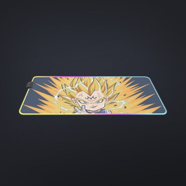 DBZ Majin Vegeta Super Saiyan Prince Power Aura Chibi Sketch cool LED  Mouse Pad