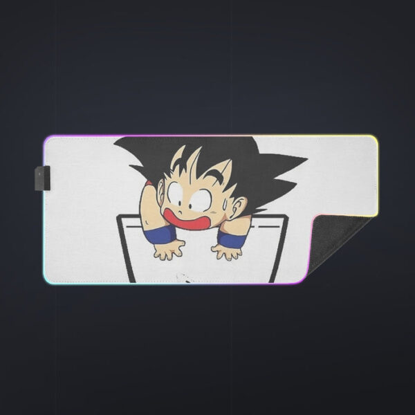 Smiling Goku On Pocket Of Dragon Ball Z LED Mouse Pad