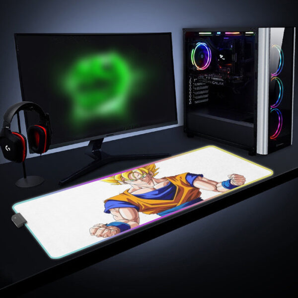 Goku Transformation Thunder Black Super Saiyan cool  LED  Mouse Pad