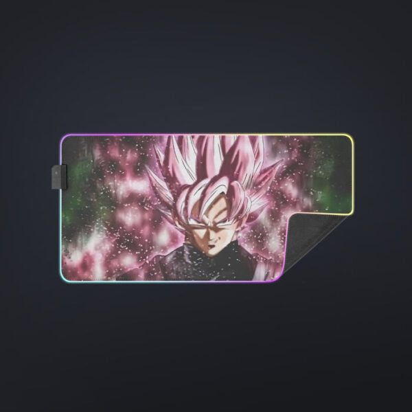 Dragon Ball Z Super Saiyan Goku Black Rose Pink cool LED Mouse Pad