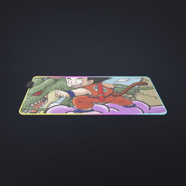 Dragon Ball  Kid Goku Flying With Shenron cool  LED Mouse Pad