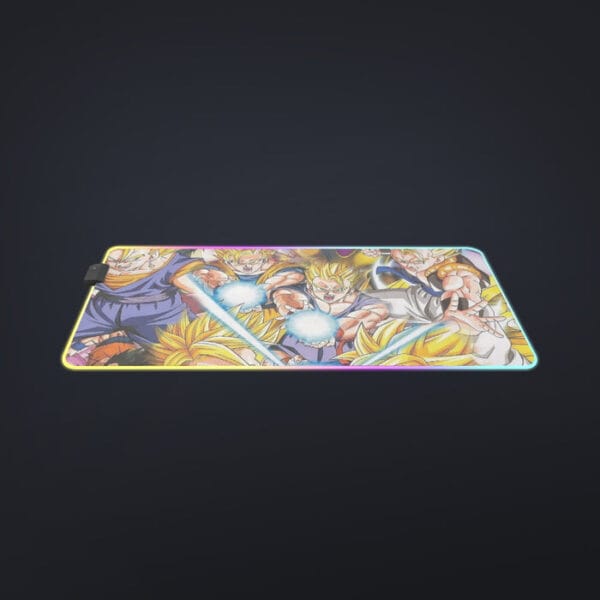 DBZ Goku Gohan Goten Super Saiyan Kamehameha Color Design Cool LED Mouse Pad