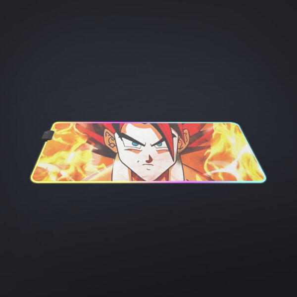 Dragon Ball Goku Super Saiyan Rose Flaming Fan Art Cool LED Mouse Pad