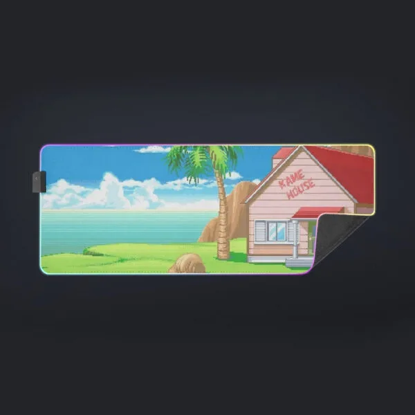 Dragon Ball Master Roshi's Kame House Cartoon Style cool LED Mouse Pad