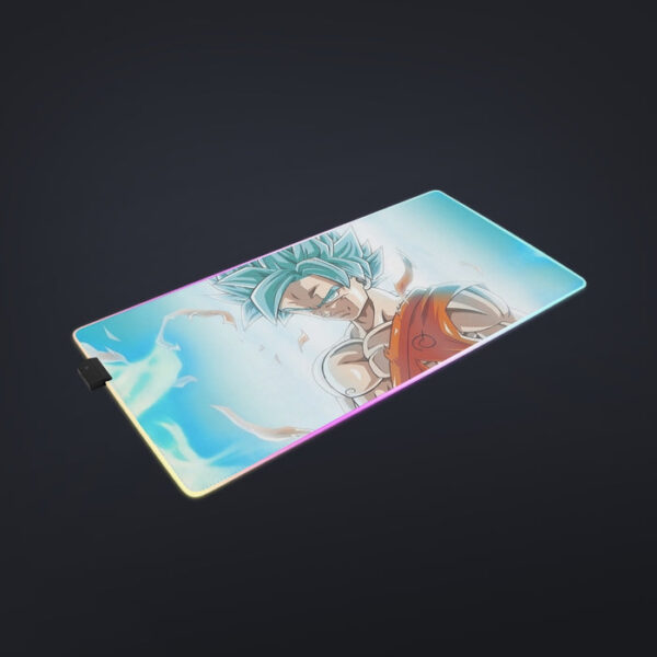 Dragon Ball Serious Super Saiyan Goku 2 Blue Epic Aura cool LED Mouse Pad