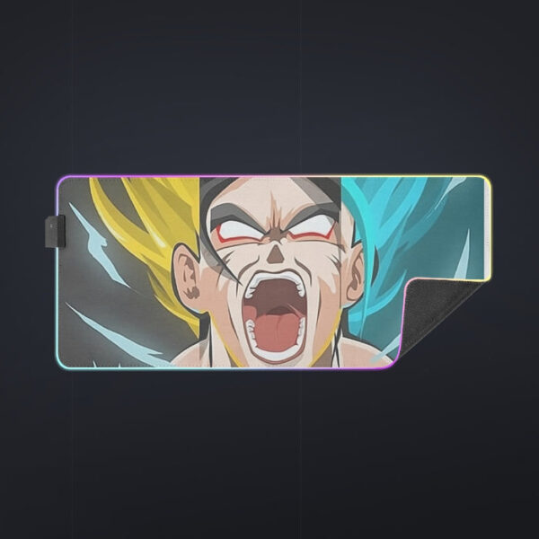 Dragon Ball Goku Super Saiyan Triple Blue God SSGSS Hand Drawing Style cool LED Mouse Pad