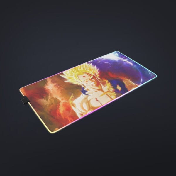 Dragon Ball Z Vegito Super Saiyan Angry Bruised Dope Cool LED Mouse Pad