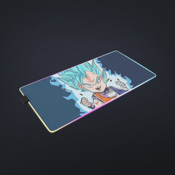 DBZ Goku Vegeta SSGSS God Blue Super Saiyan Chibi Sketch cool LED  Mouse Pad