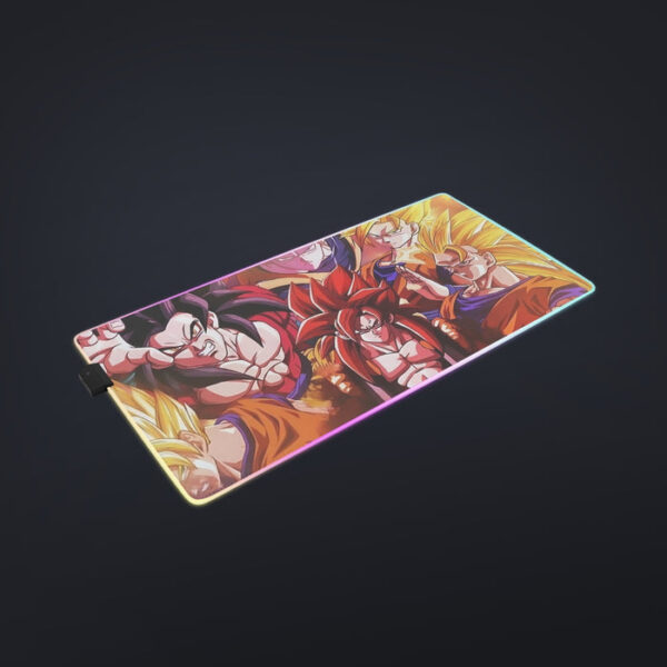 DBZ Gogeta Goku Vegeta Super Saiyan Powerful Lightning Thunder Design cool LED  Mouse Pad