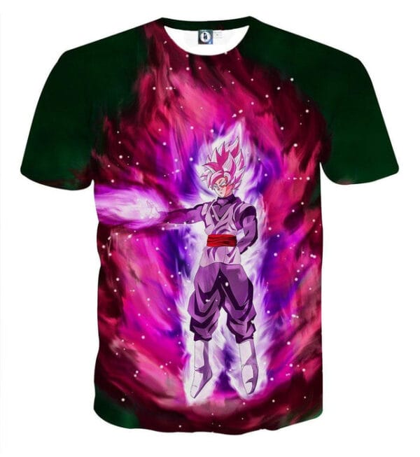 Goku Black Super Saiyan Rose Power Aura Streetwear Design T-Shirt
