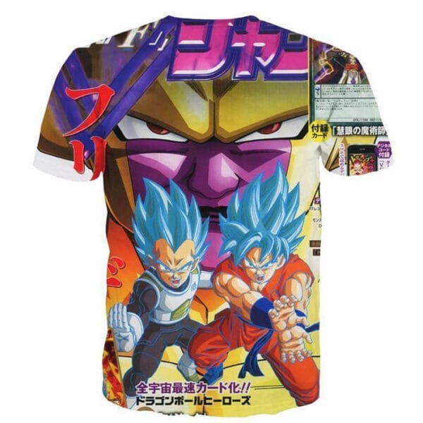 Golden Frieza Super Saiyan God Goku Vegeta Blue Hair 3D T- Shirt