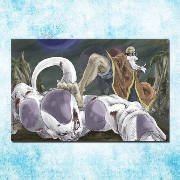 Dragon Ball Z Frieza vs Master Roshi Painting