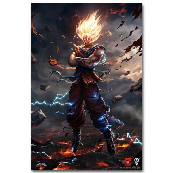 Dragon Ball Z Goku Super Saiyan Painting