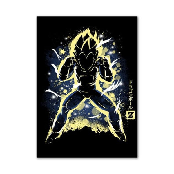 Dragon Ball Z Vegeta Transformation Painting