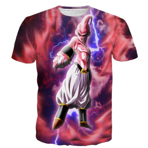 Majin Ultimate Mighty Kid Buu Tie Dye Lightning Amazing 3D T- Shirt