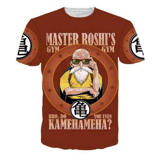 Master Roshi Gym Bro Do You Even Kamehameha Funny DBZ T-Shirt
