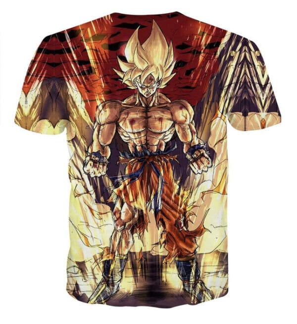 Powerful Goku Super Saiyan 2 Transformation SSJ2 T-shirt