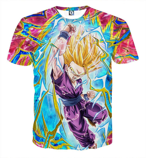 Teen Gohan Dragon Ball Full Tilt Kamehameha Super Saiyan 2 T-shirt